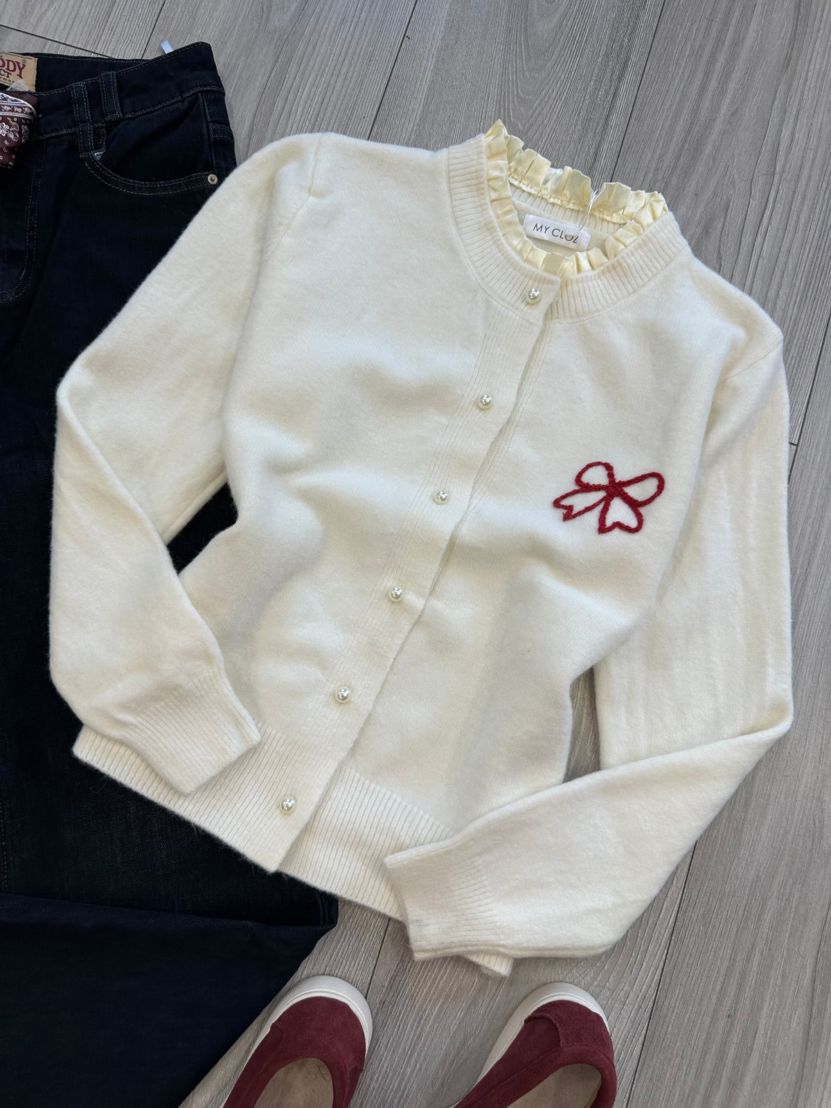 Pulover me fjonge vishnje